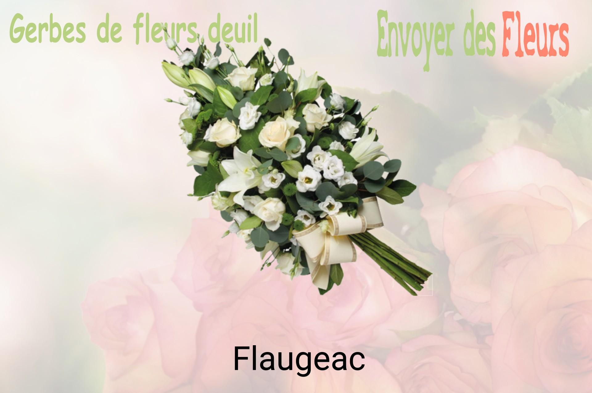Gerbe de fleurs de deuil livrée à Flaugeac